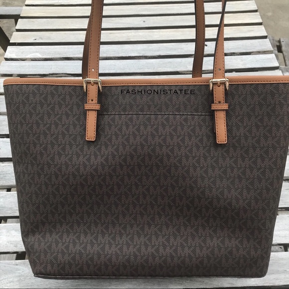 Michael Kors Medium Jet set travel brown tote - Picture 5 of 8